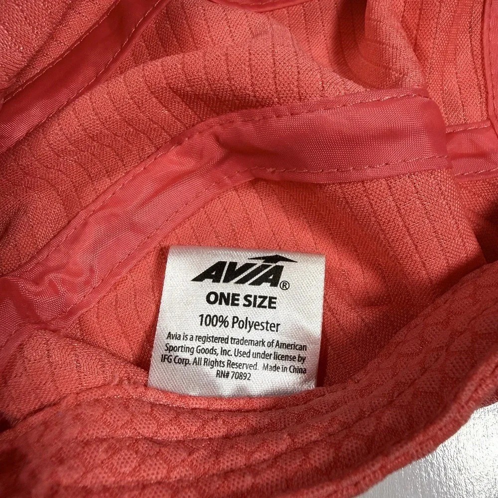 Avia Womens Lightweight Coral Pink Athletic Running Hat Honeycomb Adjustable Cap